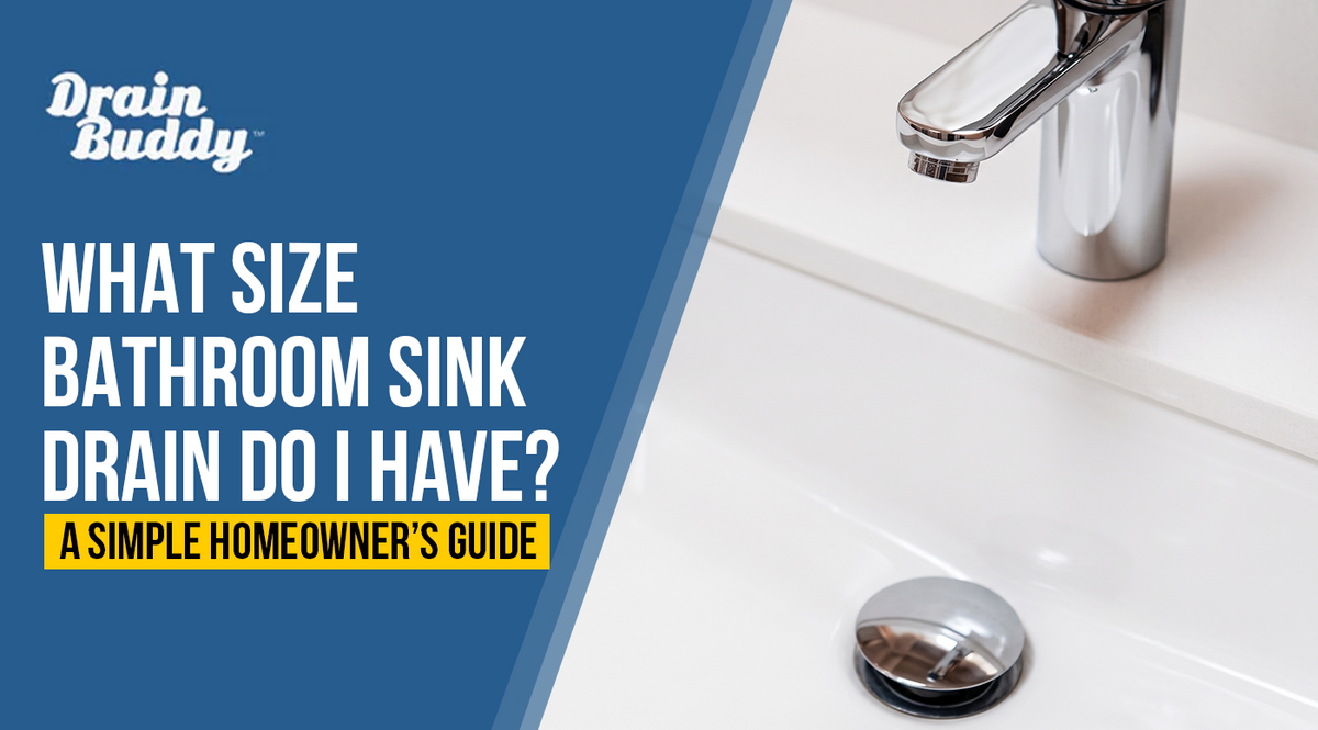 Hair and soap residue collecting around a bathroom sink stopper