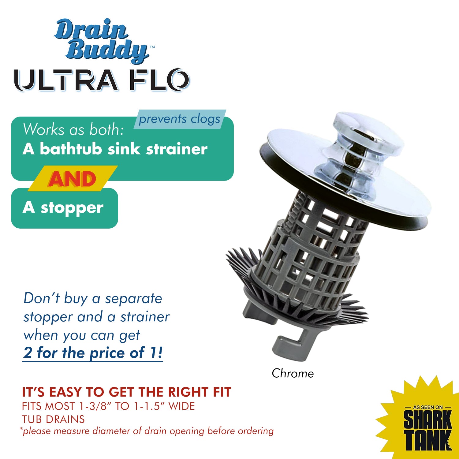 Drain Buddy: Tub Stopper and Hair Catcher Solutions– Drain Strain