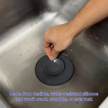 Silicone Bathtub Stopper and Kitchen Sink Strainer - 2 Pack.