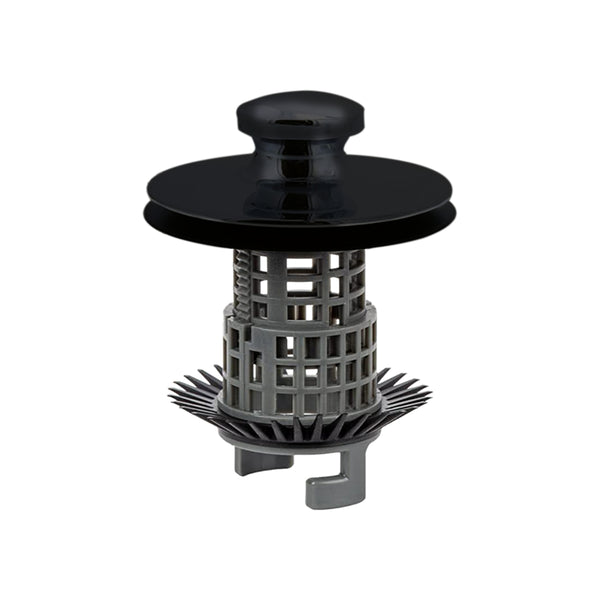 WRISIN Pop-Up Bathtub Drain Stopper With Silicone Hair Catcher – 3-Layer Brass & Chrome, Tool-Free Installation, Fits 1.5 To 2.75 Inch Drains, Leak-Proof & Rust-Resistant